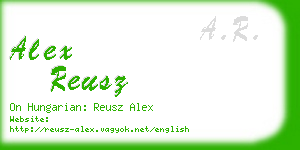 alex reusz business card